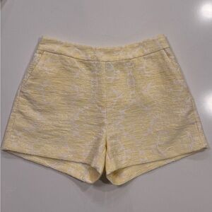Women's Yellow Patterned Shorts